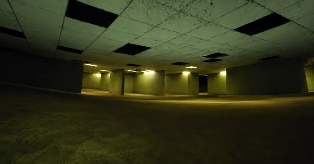 奈良のThe Backrooms風360度画像を参考にした再現イメージ