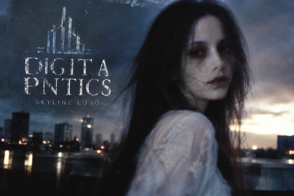 現在のChatGPT画像生成でDIGITA PNTICS skyline logo::-1を入力して生成した比較画像