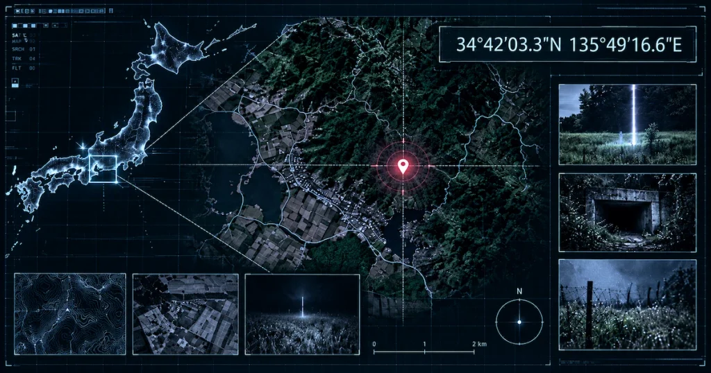 地図上の座標を示すイメージ画像