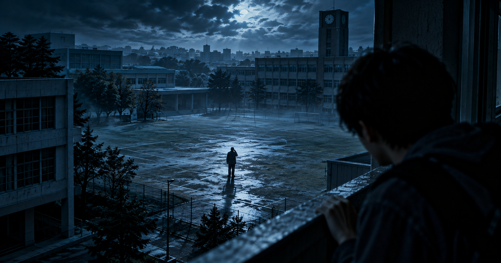 誰もいない大学を舞台にした怪談「NOBODY」のイメージ画像