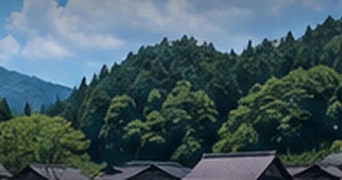 島根の山あいにある古い集落のイメージ